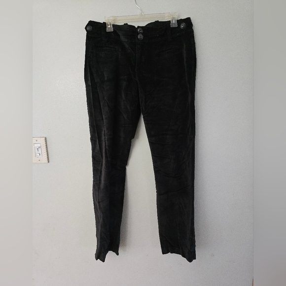 Old Navy Velvet Corduroy Pants Size 12 Black Stretch - Picture 1 of 14